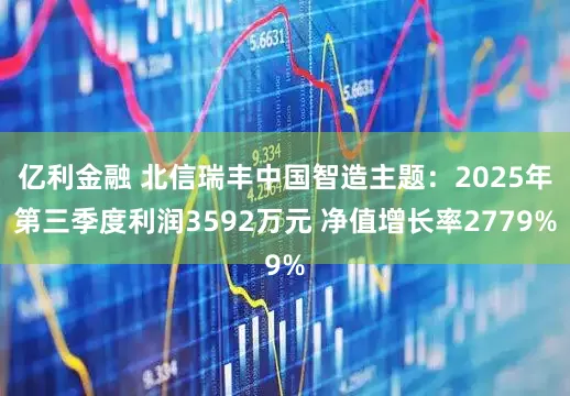 亿利金融 北信瑞丰中国智造主题：2025年第三季度利润3592万元 净值增长率2779%